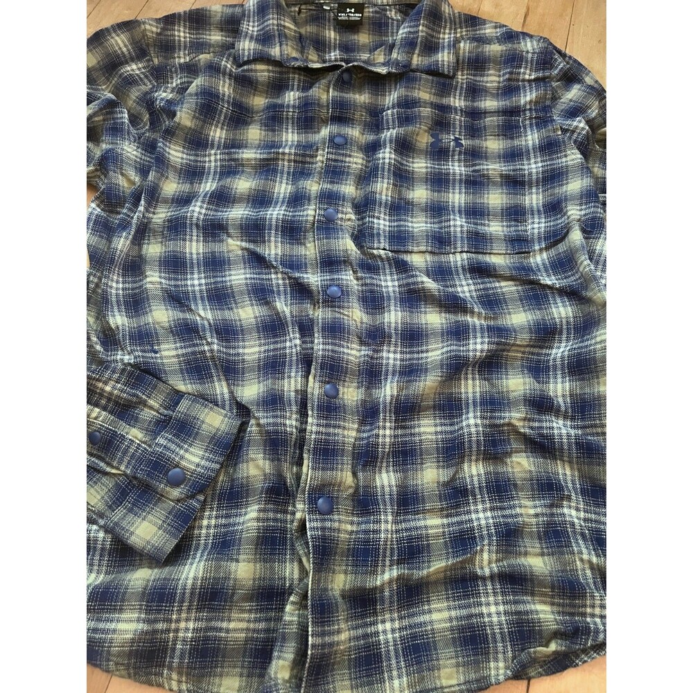 Under Armour - Men's UA Tradesman Flex Flannel Long Sleeve Navy Blue XXL
